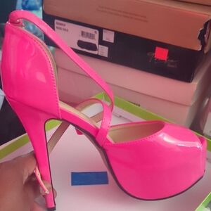 Vibrant Pink Platform Heels